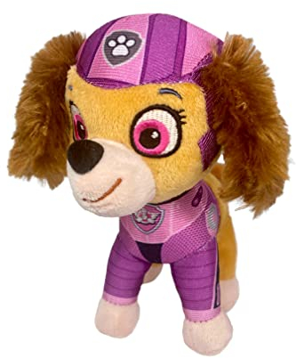 Play by Play Paw Patrol The Movie, 7 versch. Motive, 19 cm Plüsch Figuren Chase, Marshall, Liberty, Skye, Rubble, Rocky, Zuma, ORIGINAL Kuscheltier Lizenzware für Kinder - Kinofilm 2021 (Skye)