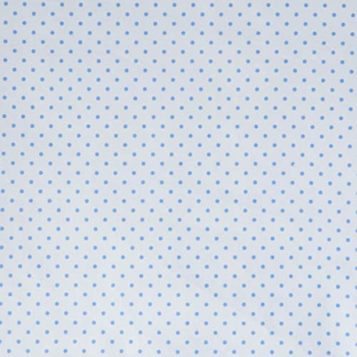 DéVa Dekostoff Bayreuth Punkte blau in 1,6m Breite (METERWARE) - Baumwollstoff Stoff aus 100% Baumwolle - Baumwolljersey - Dekovlies