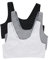 Hanes Damen Pack, Cotton Scoopneck Bralette, Low-Impact Sports Bra, 3-Pack BH, Undurchsichtige, Schwarz/Beton Heather/Weiß, X-Small (3er