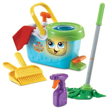 LeapFrog Clean Sweep Mop & Bucket | Interactive Pretend Play Set with Sound & Music | Suitable for Boys & Girls 3-5 Years