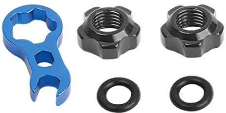 Bike Vacuum Tire Valve Nut Bicycle Presta Valve Nuts Sealing Rings Installation Wrench for Most Mountain or Road Bicycle Accessories 5PCS