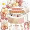 1er Décorations Anniversaire, Première Anniversaire Fête avec Baby Mois Bannière De Photo, Ballons En Latex Or Rose,Bannière Anniversaire, Ballons De Feuille Étoile pour Fille De Bébe (Boho)