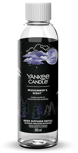 Yankee Candle Signature Nachfüllung für Diffusor mit Rattanstäbchen | Midsummer's Night | 200ml | bis zu 20 Wochen Duft | Perfekte Geschenke für Frauen
