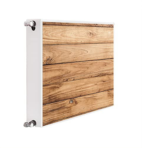 DarHaus Magnet Heizkörperverkleidung Heizkörperabdeckung Heizung Schutz, 60x60 Motiv Holz