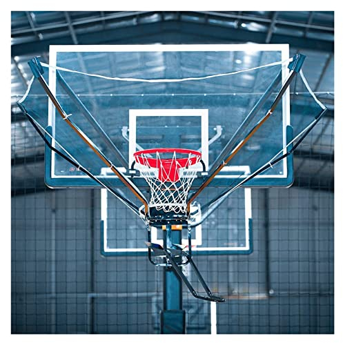 Basketball-Rebounder-Netz-Rücklaufsystem für drinnen und draußen, tragbarer Schusstrainer zum Aufhängen – für traditionelle Stangen/an der Wand montierte Körbe, Rahmen aus Aluminiu