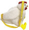 IQYU Handtaschen Damen,Frauen Kuriertasche Plüsch Hühnertasche Huhn Plüsch Umhängetasche, Hähnchen Gockel Huhn Henne Schultertasche für Damen Rucksack Schultasche Handtasche Hühnergeldbörse