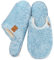 EverFoams Damen Scuff Hausschuhe Gemütlich Weiches Flauschiges Kunstalpaka Memoryschaum Leichte Rutschfeste Pantoffeln Hellblau, 36-37 EU