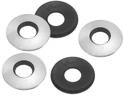 PATIKIL 304 Acier Inoxydable EPDM Rondelles d'Étanchéité Collées, 80 pièces 8x19mm Rondelles en Caoutchouc Néoprène, Joint d'Étanchéité Collé pour Fourniture de Boulons de Toit Marin