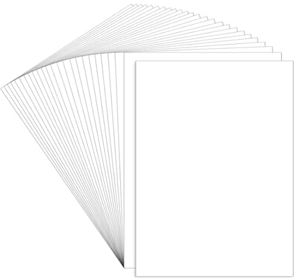 NIXRET 30 Blatt Kartonpapier – 250g Kartonpapier Weiß DIN A4 Druckerpapier, Blanko-Karten für Basteln, Selbstgestalten, Fotokarton und Visitenkarten und Gestalten