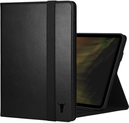 TORRO Case Compatible with iPad Pro 11” 5th Gen (2024) – Premium Leather iPad Pro 11” M4 2024 Case with Stand Function, Apple Pencil Connectivity and Wake/Sleep Function (Black)