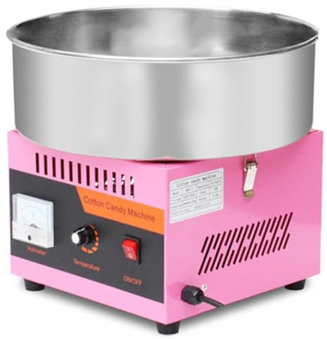 Machine à barbe à papa commerciale, machine à barbe à papa électrique en acier inoxydable 1000 W, machine à barbe à papa professionnelle for fête d'anniversaire, for enfants,maison,fête,anniversaire