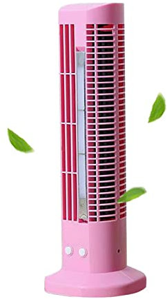 CBPNEISEK Tower Fan, Small Stand up Desk Fan, with 2 Speeds, 2 Dimming Adjustable Angle Night Light, USB Power, Personal Bladeless Fan for Home Bedroom Office, Electric Table Fan /1300