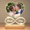 Personalisierte Hochzeitsgeschenke für Brautpaar, Personalisierte Bilderrahmen mit Foto, Fotogeschenke Personalisiert mit Licht, Personalisierte Hochzeitstag Geschenke für Frauen, Männer, Sie, Ihn