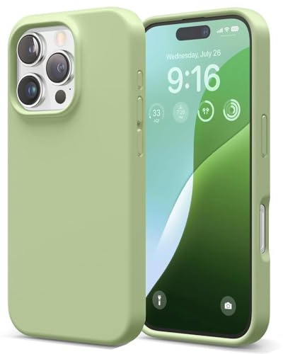 Verco Handyhülle für iPhone 16 Pro Max Hülle, Case Silikon Gel [weiches Innenfutter] Schutzhülle für iPhone 16 Pro Max Case stoßfest, Grün