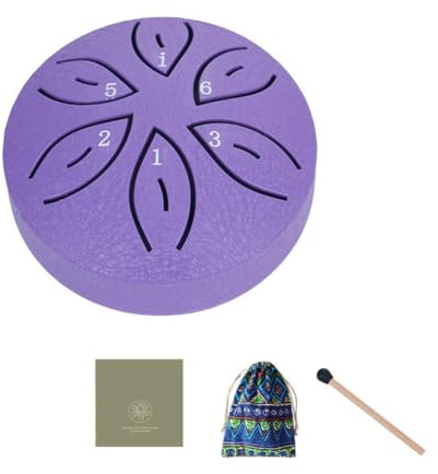 Qussedser Children'S Musical Instruments Orff Instruments Crafts Mini Hollow Drum 3 Inch 6 Tone