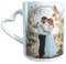 YONACREA Mug Anse Coeur personnalisable avec 1 ou 2 photos images logo et texte de votre choix - amoureux famille amour naissance mariage fiançaille déclaration st valentin amoureuse pacs amitié