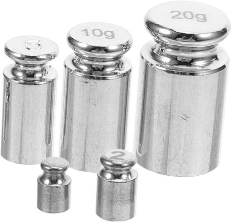 CLISPEED 5stücke Gewichte Set Für Digitalwaage Kalibrierung Stahl-gewichtswaage Kit Inklusive Adapter Für Handwerk Schmuck Und Münze Gleichgewicht