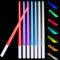 4 pares de palillos de espada láser, 9 colores varitas Sushi luminosas, palillos de Sushi LED, palillos luminosos LED portátiles extraíbles sin BPA y lavables en lavavajillas para cena, sushi fiesta
