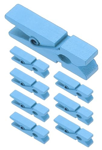 PATIKIL 0.7 * 3.5cm Wäscheklammern Holz, Kluppen, 50 Stück Bunte Holzklammern mit starker Griff Foto Clips zum Aufhängen von Bildern Kleidung Fotos Dekorative Bastelarbeiten, Blau