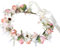 MUNSKT Couronne Fleurs Cheveux Boheme Couronne de Rose Fleur Bandeau Guirlande Couronne de Fleurs Magnifiquement Travaillée Couronne Fleur Cheveux Mariag Disponible pour Adultes et Les Enfants