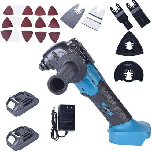 Outil multifonction oscillant sans fil pour batterie 18 V Accessoires de coupe et ponçage