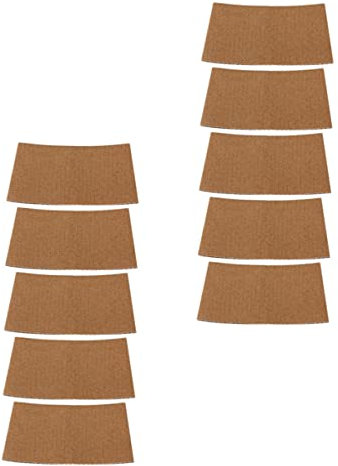 OATIPHO 50Stücke Wellpapier Tasse Hülsen Wärmedämmung Schutzabdeckung für Heiße Getränke Kaffeetassen Hülle für Outdoor und Parties