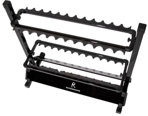 PHEIL Rutensocke Rutenständer für bis zu 24 Angelruten aus Aluminium Legierung, Rutenhalter Angelruten, Rod Stand.