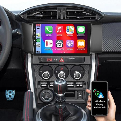 2+64G Doppel Din Autoradio für Toyota 86 GT86 2013-2019 Upgrade Radio mit Wireless Carplay Rückfahrkamera,7 inch Touchscreen Radio Head Unit Bluetooth FM/RDS DSP GPS Navi Mirror Link WiFi FM/RDS