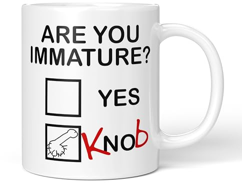 Party People Funny Novelty Mug - are You Immature? - 11oz Ceramic Coffee or Tea Cup for Christmas, Birthday, Secret Santa, Mother’s Day or Father’s Day Gift 0008
