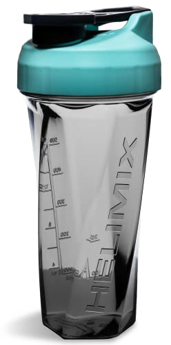 HELIMIX 2.0 Vortex Protein Shaker, 800 ml (28 oz) - Gourde Portable et Étanche pour Boissons Protéinées & Smoothies, Sans Bille, Compatible Lave-Vaisselle
