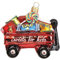 Christbaumschmuck Glas 8,5cm - Süßigkeiten Wagen Figur zum Aufhängen - mundgeblasen & handbemalt - Weihnachtsbaum Anhänger für Weihnachten - Christbaumschmuck & Weihnachtsbaumschmuck Rot