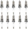 QAZAKY 10 piezas Bujía F7TC Reemplazo para GX120 GX160 GX200 GX240 GX270 GX340 GX390 Generador Cortadora de césped Tractor Rototiller Bomba de agua Go Kart Mini Bike Máquina de pulido 188F 190F