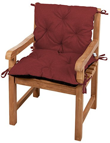 Gutekissen® Bankkissen, Sitzkissen, Rückenlehnen, Gartenkissen, Steppkissen, Doppelkissen, Sitzmöbel, Sitzbank-Kissen, Gartenschaukel, Gartenmöbel Law (50cmx50cmx50cm, Bordeaux)