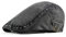 Denim Schiebermütze Herren & Damen Sommer Flatcap Barett Schirmmütze Sportmütze (Schwarz)