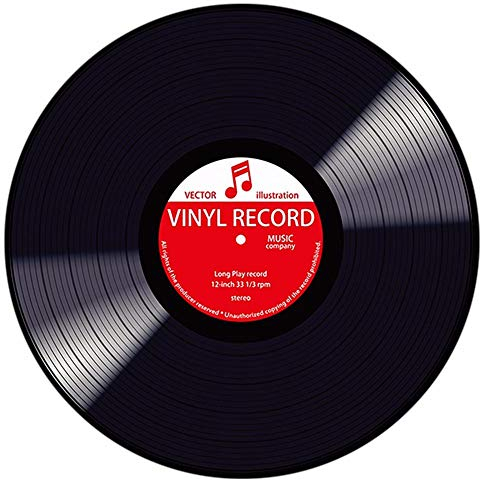 YWLINK Modern Vinyl Record Gedruckt Runde Teppiche Weicher Schlafzimmer Bodenmatte Creative