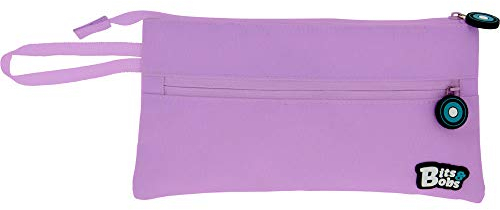 Grafoplás 37543864. Estuche Escolar Plano, Color Lavanda, 23,5x12cm, Bits & Bobs