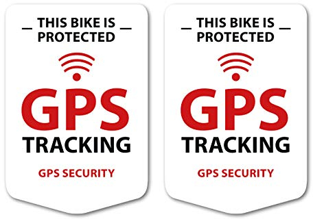 GPS Tracking 2 Stück Aufkleber für das Fahrrad, Bike Sticker Weiss - Wetterfest, UV-Beständig