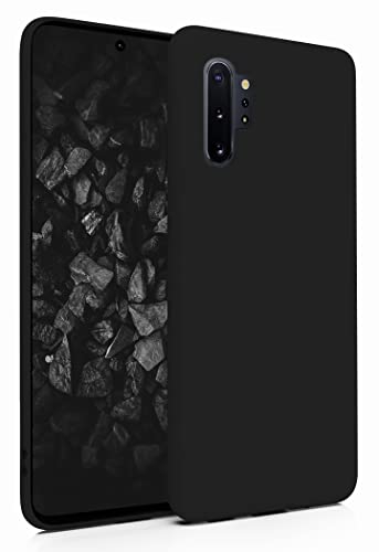 MyGadget Silikon Hülle für Samsung Galaxy Note 10 Plus - robuste Schutzhülle TPU Case Slim Silikonhülle Back Cover Ultra Kratzfest Handyhülle in Schwarz