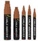 Chalkola Kreidestifte - Braun - 5 Kreide Markers Multipack - 1mm, 3mm, 6mm, 10mm, 15mm Spitze. Kreidestifte für Fenster, Tafel, Glas und mehr. Ideal für Erwachsene, Künstler, Lehrer und Kinder.