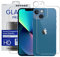 NOVAGO Compatible avec iPhone 13 - Lot complet de 3 Films Protection Verre trempé résistant pour l'écran et la caméra et le dos de iPhone
