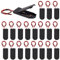 20pcs cr2032 Battery Holder,CR2032 Battery Holder with Switch Plastic 2x3V Button Coin Cell CR2032 Battery Holder Case Box with Wire Lead ON-Off Switch (Black)
