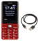 Annadue G600 2G Big Button Handy, Multifunktionales Senioren Handy ohne Sperre mit Lauter Lautstärke, 6800 MAh Große Kapazität, Dual SIM Telefon.(Rot)