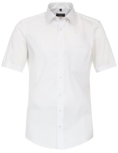 Redmond Businesshemd Kurzarm Uni Body Cut 0 Weiss M