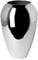 Fink [DL] Malana, Vase, Eisen, vernickelt, glatt, silberfarben, L. 17 cm, B. 17 cm, H. 26 cm, D. 17 cm