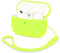 AOTUAO Kompatibel mit AirPods Pro 2 Hülle Case, Silikon Stoßfeste Schutzhülle für AirPods Pro 2. Generation 2022 Case Cover mit Silikon Lanyard, Front-LED Sichtbar, Bright Yellow