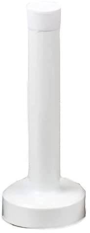 Türstopper kein Bohren / Einschrauben an der Wand montierter Türstopper, Edelstahl-Türstopper, lange Türstopper mit schalldämpfender Gummispitze (Farbe: Weiß, Größe: 150 mm)