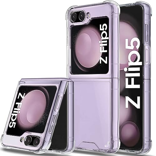 Z Flip 5 Case,Samsung Z Flip 5 5G Case Crystal Claer Slim Phone Case,Samsung Flip 5 Shockproof TPU Silicone Protective Cover Anti-Scratch Anti-yellowing Case für Samsung Galaxy Z Flip5-Transparent