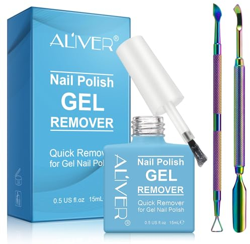 Removedor esmalte semipermanente Easily & Quickly Removes Soak-Off Gel Polish, Professional Non-Irritating Nail Polish Remover, 2-3 Minutes