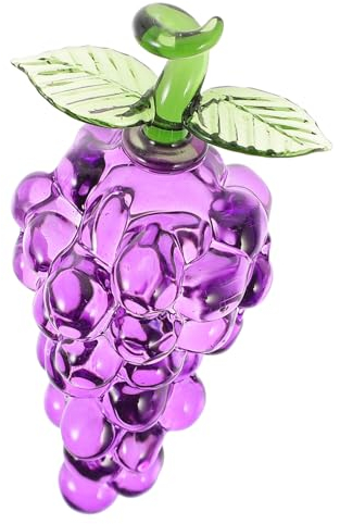Angoily Pfirsichornamente traubenfigur aus Glas -Briefbeschwerer basteln -Tischdekoration Kristallverzierung für den Schreibtisch Künstliche Traubenstatue Fruchtdekor Mini Violett