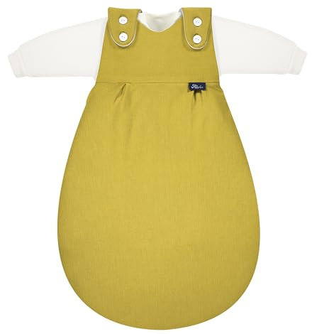 Alvi Baby-Mäxchen Schlafsack Mull 4-Season 2- tlg. Kinderschlafsack mitwachsend & atmungsaktiv (Apple, 68/74)